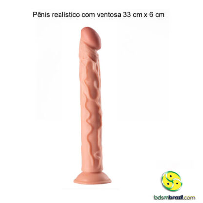 Pênis realístico com ventosa 33 cm x 6 cm - Image 2