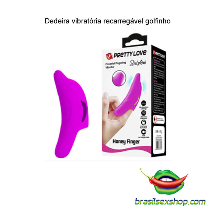 Dedeira vibratória recarregável golfinho | Brasil Sexshop