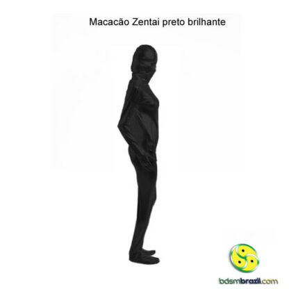 Macacão Zentai preto brilhante - Image 2