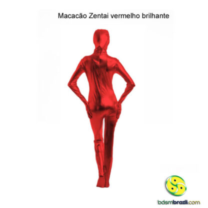 Macacão Zentai vermelho brilhante - Image 2