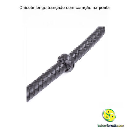 Chicote longo trançado com coração na ponta - Image 2