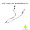 Grampo mamilos prendedor de roupa metal com corrente - Image 2