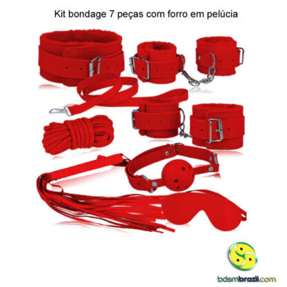 Kit bondage 7 peças com forro em pelúcia - Image 3
