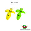 Plug anal neon aplicador de lubrificante