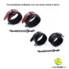 Tornozeleiras brilhante com corrente metal e fecho