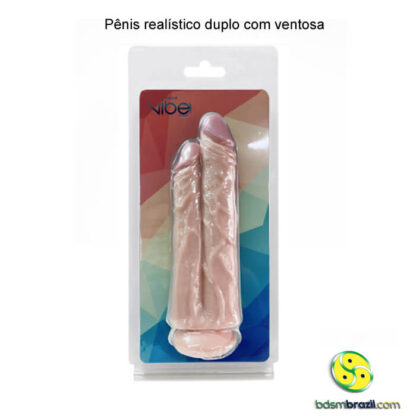 Pênis realístico duplo com ventosa - Image 3