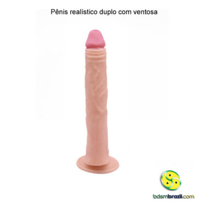 Pênis realístico duplo com ventosa - Image 4