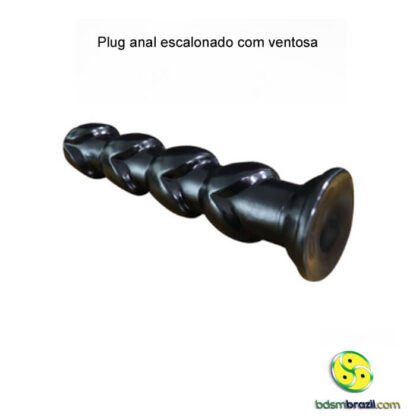 Plug anal escalonado com ventosa