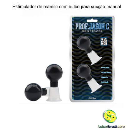 Estimulador de mamilo com bulbo para sucção manual