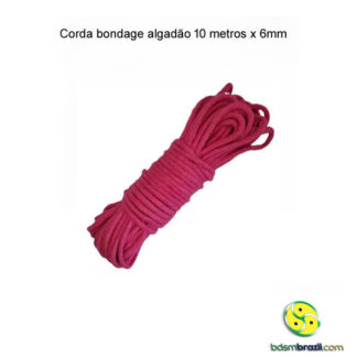 Corda bondage algadão 10 metros x 6mm – Rosa pink