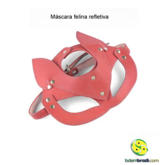 Máscara felina refletiva - Rosa