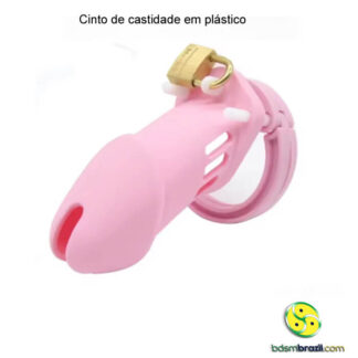 Cinto de castidade em plástico rosa