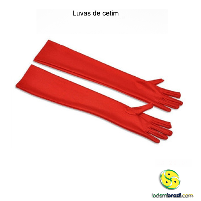 Luvas de cetim