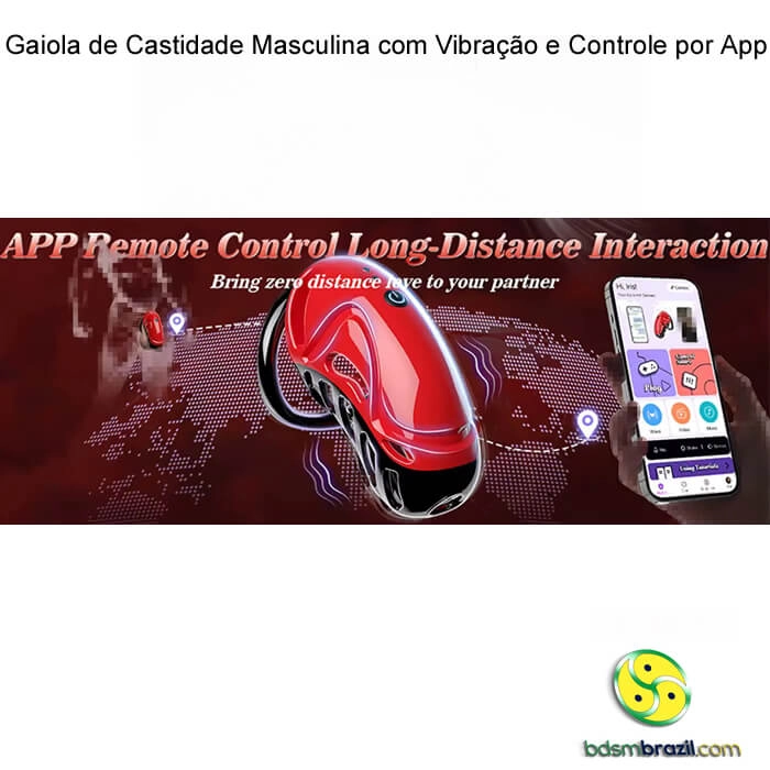 Gaiola de Castidade Masculina com Vibração e Controle por App - Imagem 10