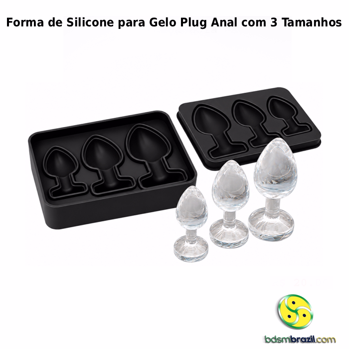 Forma de Silicone para Gelo Plug Anal com 3 Tamanhos - Imagem 2