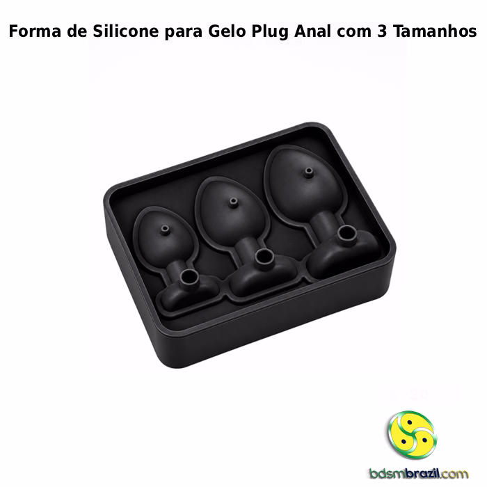 Forma de Silicone para Gelo Plug Anal com 3 Tamanhos - Imagem 3