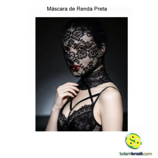 Máscara de Renda Preta