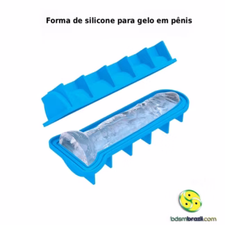 Forma de silicone para gelo em pênis